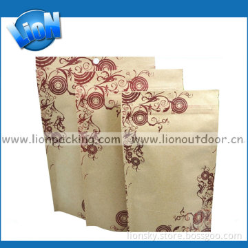 Ziplock Stand up Kraft Paper Bag with Printing